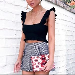 Zara ruffle crop top
